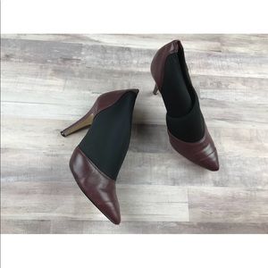 {BCBGeneration}cloie leather ankle bootie burgundy